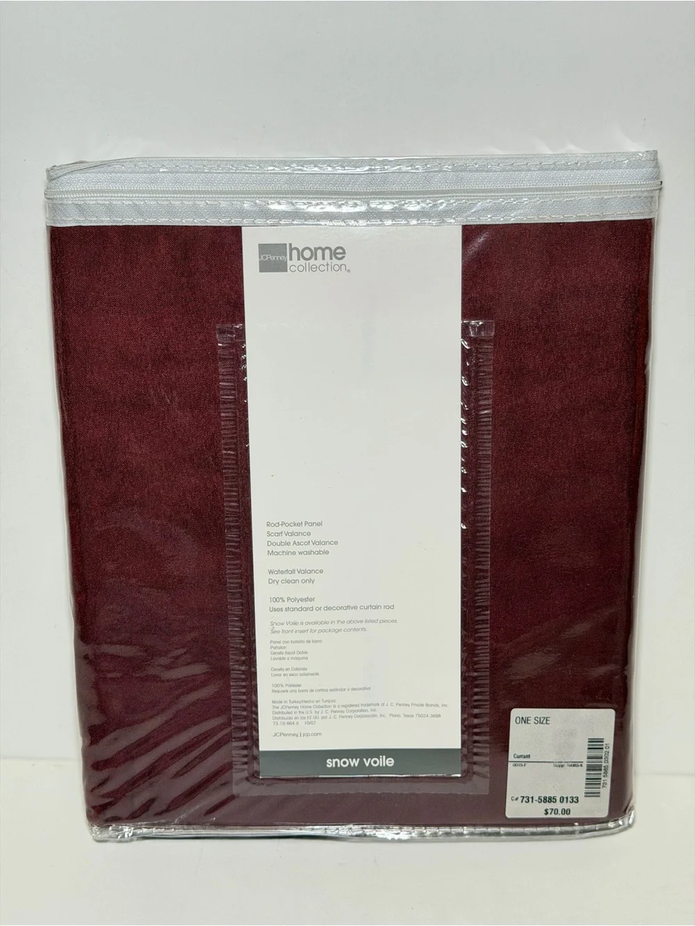JCPenney Home Collection Window Scarf Valance - Snow Voile